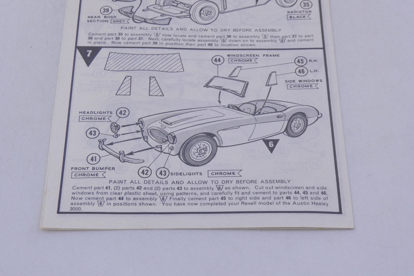 #2013 - Notice - Austin Healey - Notice de montage Kits
