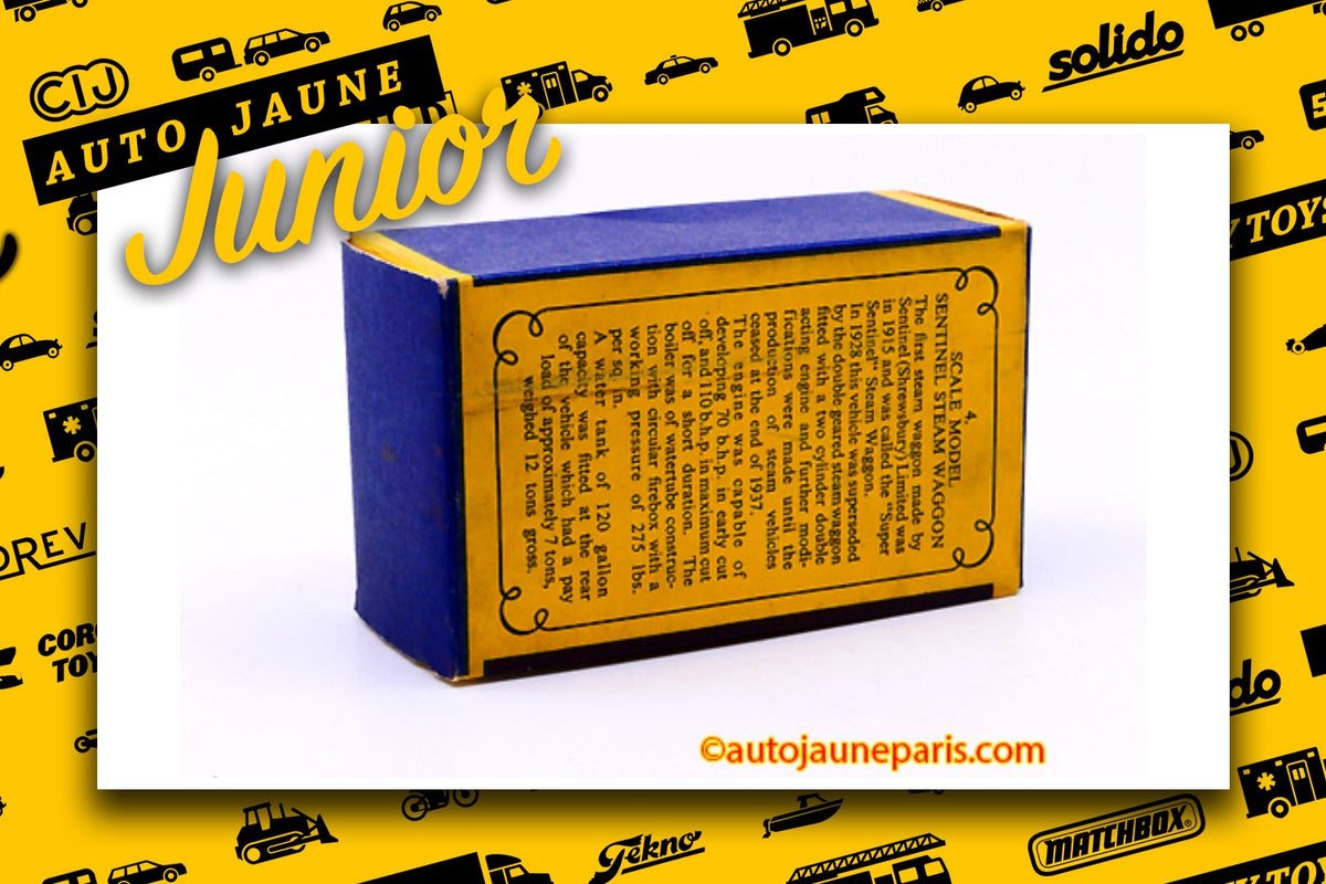 #4199 - Matchbox - Sentinel - camion à vapeur sand and gravels