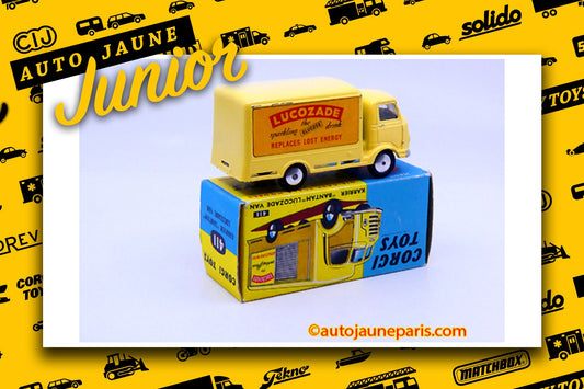 Le #2731 - Corgi Toys - Karrier - Bantam Lucozade est en vente sur Auto Jaune Junior ! Découvrez nos collections de diecast Minialuxe, CIJ, C-I-J, JRD, J-R-D, Matchbox, Majorette.. AutoJauneJunior.com: le site de vente en ligne et de partage pour les passionés de miniatures et collectionneurs de jouets anciens ! Des centaines de modèles en vente, et des nouveautés mises en ligne chaque jour à 21h00 !