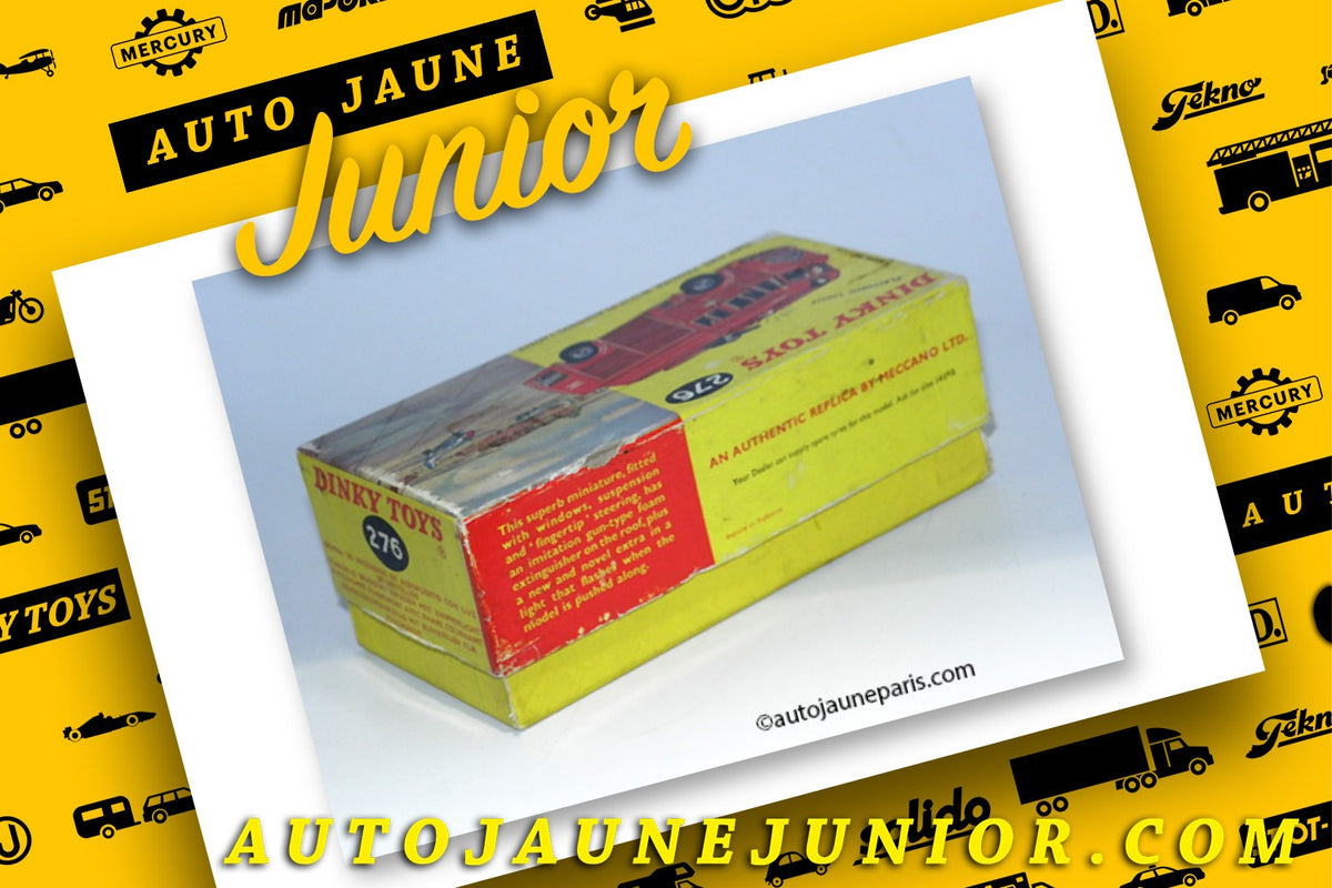 Le #2614 - Dinky Toys - Merryweather - pompier aéroport est en vente sur Auto Jaune Junior ! Découvrez nos collections de diecast Minialuxe, CIJ, C-I-J, JRD, J-R-D, Matchbox, Majorette.. AutoJauneJunior.com: le site de vente en ligne et de partage pour les passionés de miniatures et collectionneurs de jouets anciens ! Des centaines de modèles en vente, et des nouveautés mises en ligne chaque jour à 21h00 !