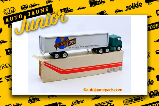 #2827 - Winross - White - 7000 semi fourgon "Schlitz"