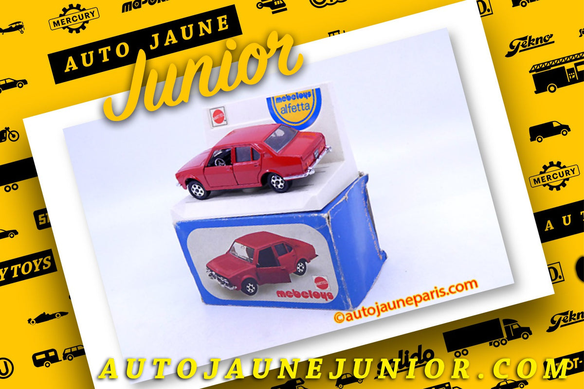 Le #2619 - Mebetoys - Alfa Roméo - Alfetta est en vente sur Auto Jaune Junior ! Découvrez nos collections de diecast Minialuxe, CIJ, C-I-J, JRD, J-R-D, Matchbox, Majorette.. AutoJauneJunior.com: le site de vente en ligne et de partage pour les passionés de miniatures et collectionneurs de jouets anciens ! Des centaines de modèles en vente, et des nouveautés mises en ligne chaque jour à 21h00 !