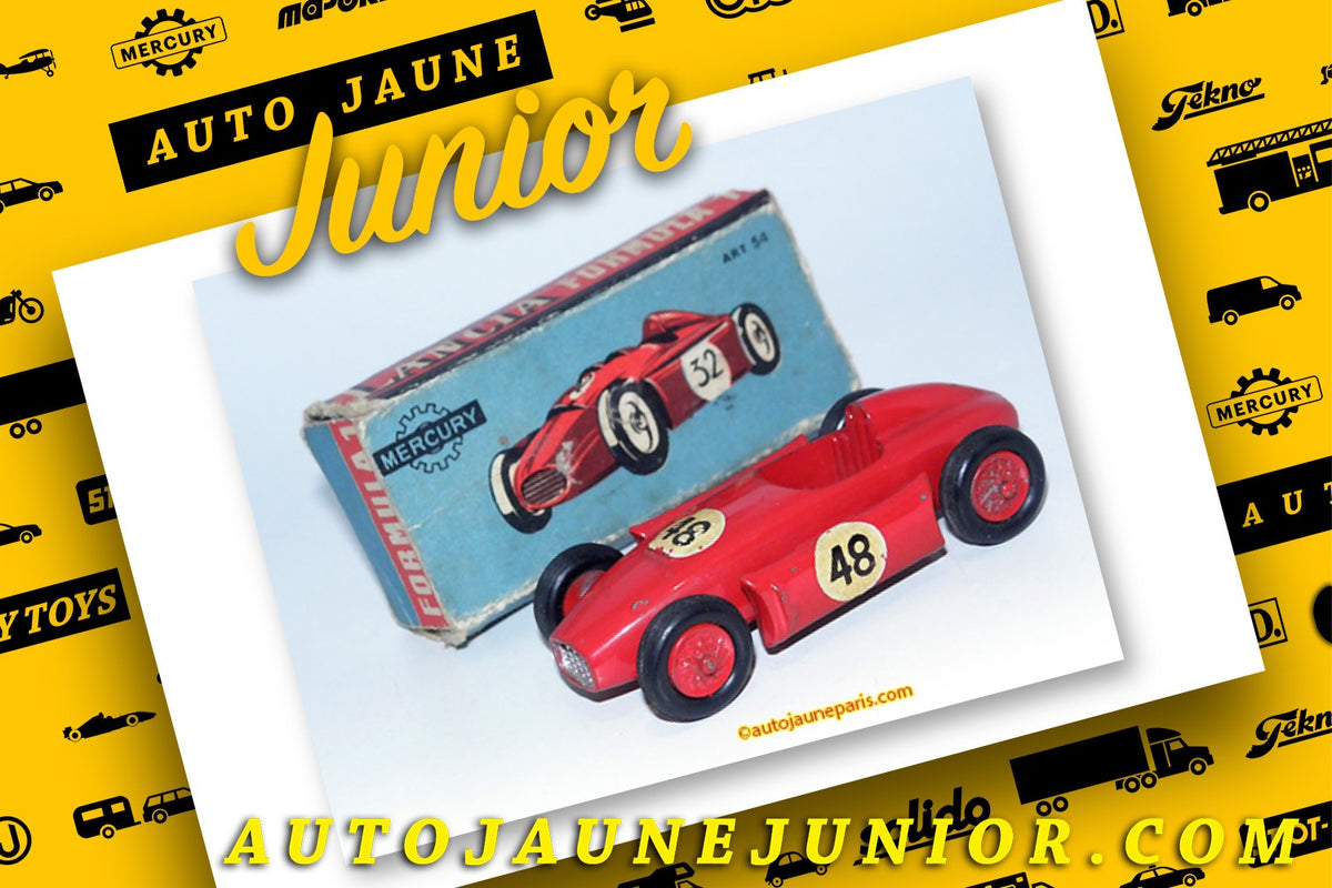 Le #2628 - Mercury - Lancia-Ferrari - D50 est en vente sur Auto Jaune Junior ! Découvrez nos collections de diecast Dinky-Toys, Corgi, Corgi-Toys, Solido, Norev.. Découvrez notre magasin physique, AutoJaune Paris, ouvert en 1984 par Vincent Espinasse. 41 rue Cavendish, 75019 Paris. Tel: 01 42 40 61 23. Ouvert les mardi et vendredi de 13h à 19h.
