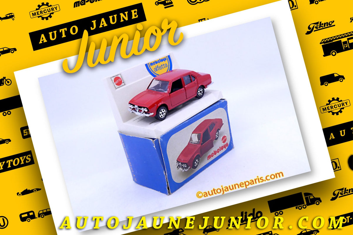 Le #2619 - Mebetoys - Alfa Roméo - Alfetta est en vente sur Auto Jaune Junior ! Découvrez nos collections de diecast Dinky-Toys, Corgi, Corgi-Toys, Solido, Norev.. Découvrez notre magasin physique, AutoJaune Paris, ouvert en 1984 par Vincent Espinasse. 41 rue Cavendish, 75019 Paris. Tel: 01 42 40 61 23. Ouvert les mardi et vendredi de 13h à 19h.