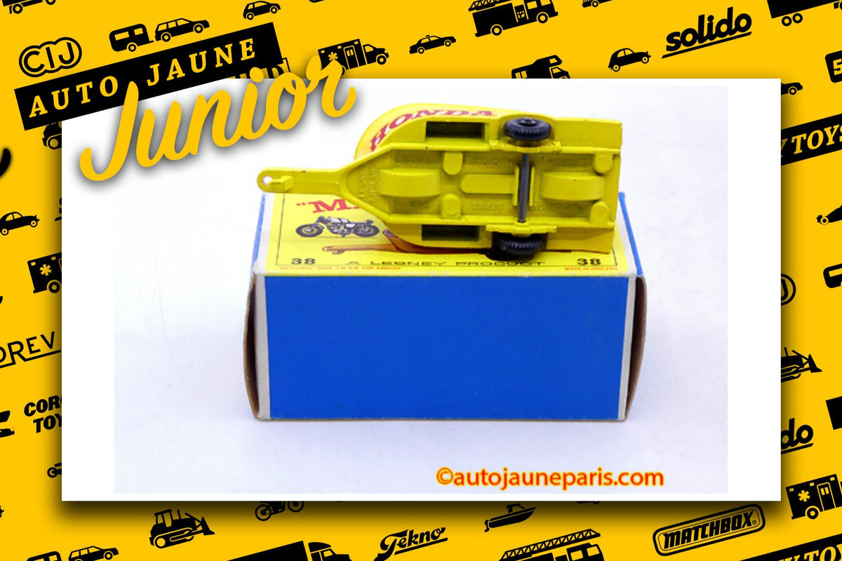 #3469 - Matchbox - Remorque - deux roues avec moto Honda