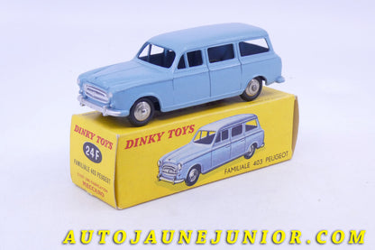 Le Dinky Toys Peugeot 403 Familiale est en vente sur Auto Jaune Junior ! Découvrez nos collections de diecast Dinky-Toys, Corgi, Corgi-Toys, Solido, Norev… AutoJaune Junior ; Retrouvez AutoJauneJunior au magasin AutoJaune Paris, ouvert en 1984 par Vincent Espinasse. 