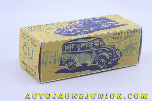 Le C-I-J Renault Dauphinoise 300Kg - Boite "repro" est en vente sur Auto Jaune Junior ! Découvrez nos collections de diecast Dinky-Toys, Corgi, Corgi-Toys, Solido, Norev… AutoJaune Junior ; Retrouvez AutoJauneJunior au magasin AutoJaune Paris, ouvert en 1984 par Vincent Espinasse. 