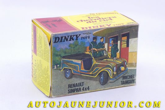Le Dinky Toys Renault Sinpar Tanguy - Boite Repro est en vente sur Auto Jaune Junior ! Découvrez nos collections de diecast Dinky-Toys, Corgi, Corgi-Toys, Solido, Norev… AutoJaune Junior ; Retrouvez AutoJauneJunior au magasin AutoJaune Paris, ouvert en 1984 par Vincent Espinasse. 