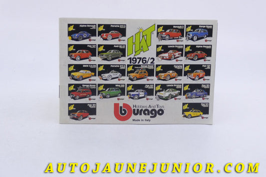 Le Burago Document Catalogue 1976 est en vente sur Auto Jaune Junior ! Découvrez nos collections de diecast Dinky-Toys, Corgi, Corgi-Toys, Solido, Norev… AutoJaune Junior ; Retrouvez AutoJauneJunior au magasin AutoJaune Paris, ouvert en 1984 par Vincent Espinasse. 