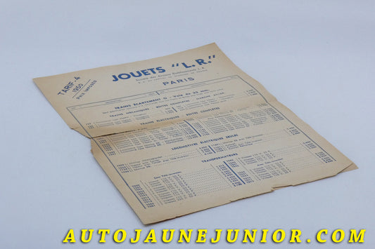 #1695 - LR - Document - 1950 Toy Prices