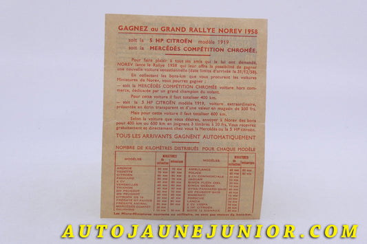 Le Norev Document Jeux-concours - Grand rallye 1958 est en vente sur Auto Jaune Junior ! Découvrez nos collections de diecast Dinky-Toys, Corgi, Corgi-Toys, Solido, Norev… AutoJaune Junior ; Retrouvez AutoJauneJunior au magasin AutoJaune Paris, ouvert en 1984 par Vincent Espinasse. 