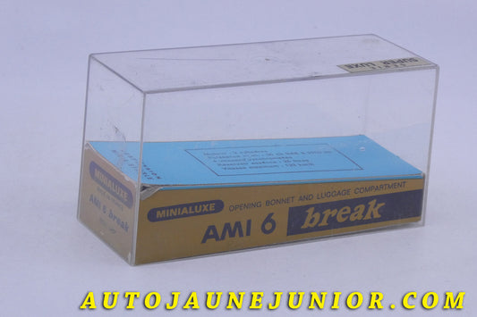 Le Minialuxe Citroën Ami 6 Break est en vente sur Auto Jaune Junior ! Découvrez nos collections de diecast Dinky-Toys, Corgi, Corgi-Toys, Solido, Norev… AutoJaune Junior ; Retrouvez AutoJauneJunior au magasin AutoJaune Paris, ouvert en 1984 par Vincent Espinasse. 