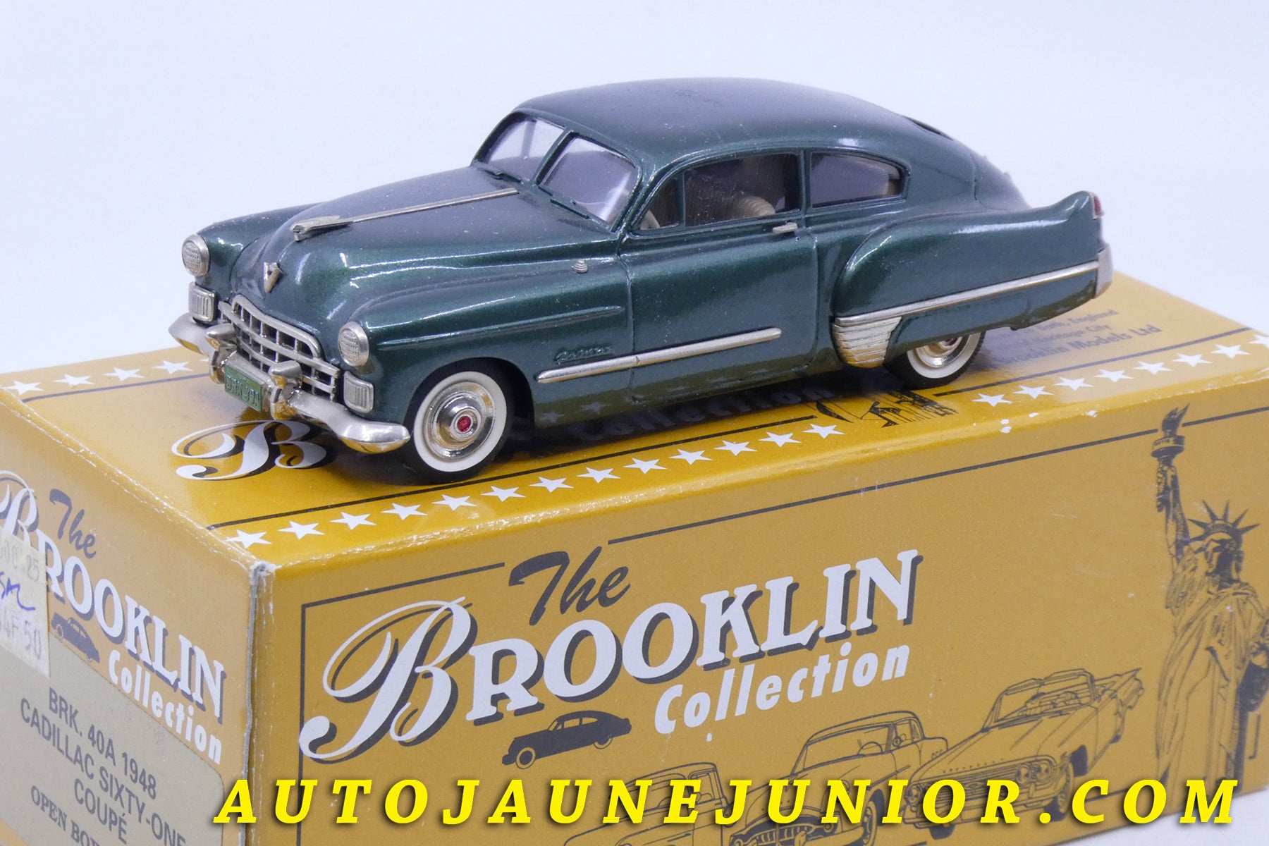 Le #2405 - Brooklin - Cadillac - Sixty One Coupé  "1948" BRK #40A est en vente sur Auto Jaune Junior ! Découvrez nos collections de diecast Dinky-Toys, Corgi, Corgi-Toys, Solido, Norev… Découvrez notre magasin physique , AutoJaune Paris, ouvert en 1984 par Vincent Espinasse. 41 rue Cavendish, 75019 Paris. Tel : 01 42 40 61 23. Ouvert les mardi et vendredi de 13h à 19h. 