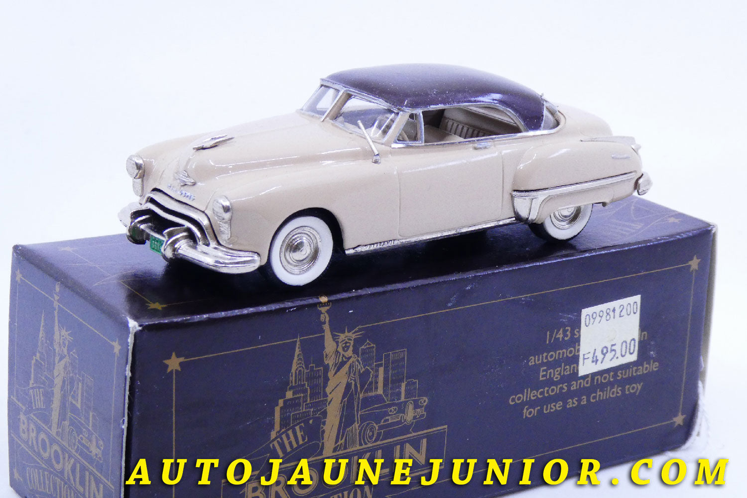 Le #2408 - Brooklin - Oldsmobile - 98 Holiday coupé est en vente sur Auto Jaune Junior ! Découvrez nos collections de diecast Dinky-Toys, Corgi, Corgi-Toys, Solido, Norev… Découvrez notre magasin physique , AutoJaune Paris, ouvert en 1984 par Vincent Espinasse. 41 rue Cavendish, 75019 Paris. Tel : 01 42 40 61 23. Ouvert les mardi et vendredi de 13h à 19h. 