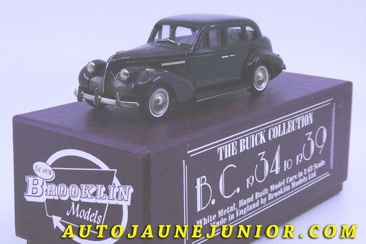 Le #2433 - Brooklin - Buick - Century - 4 Doors Sedan, M61 "black " 1939.  est en vente sur Auto Jaune Junior ! Découvrez nos collections de diecast Dinky-Toys, Corgi, Corgi-Toys, Solido, Norev… Découvrez notre magasin physique , AutoJaune Paris, ouvert en 1984 par Vincent Espinasse. 41 rue Cavendish, 75019 Paris. Tel : 01 42 40 61 23. Ouvert les mardi et vendredi de 13h à 19h. 