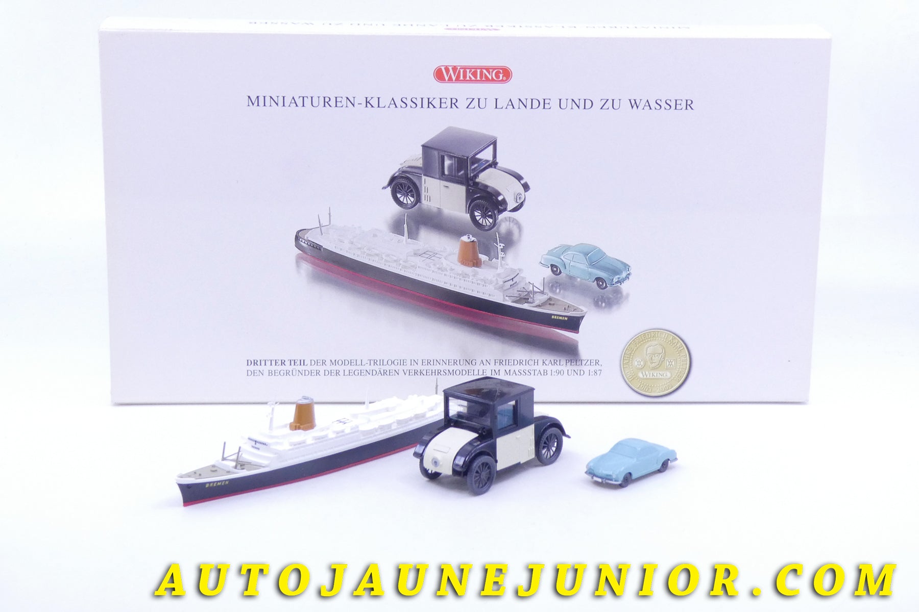 Le Wiking Coffret Coffret "Les classiques miniatures sur terre et dans l'eau"  est en vente sur Auto Jaune Junior ! Découvrez nos collections de diecast Dinky-Toys, Corgi, Corgi-Toys, Solido, Norev… AutoJaune Junior ; Retrouvez AutoJauneJunior au magasin AutoJaune Paris, ouvert en 1984 par Vincent Espinasse. 
