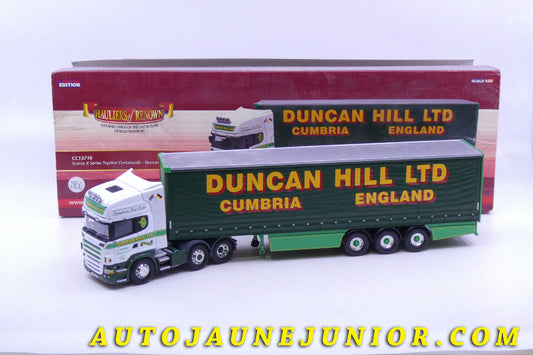 Le #2612 - Corgi Toys - Scania - R Serie - Semi Remorque Fourgon bâché "Duncan Hill" est en vente sur Auto Jaune Junior ! Découvrez nos collections de diecast Dinky-Toys, Corgi, Corgi-Toys, Solido, Norev… Découvrez notre magasin physique , AutoJaune Paris, ouvert en 1984 par Vincent Espinasse. 41 rue Cavendish, 75019 Paris. Tel : 01 42 40 61 23. Ouvert les mardi et vendredi de 13h à 19h. 