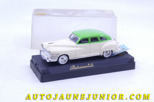Le #2812 - Solido - Chrysler - Windsor (Edition spéciale bicolore Rétromobile) est en vente sur Auto Jaune Junior ! Découvrez nos collections de diecast Dinky-Toys, Corgi, Corgi-Toys, Solido, Norev… Découvrez notre magasin physique , AutoJaune Paris, ouvert en 1984 par Vincent Espinasse. 41 rue Cavendish, 75019 Paris. Tel : 01 42 40 61 23. Ouvert les mardi et vendredi de 13h à 19h. 