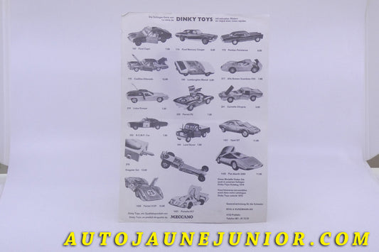 #3265 - Dinky Toys - flyer - Fiche promotionelle 1970 - Marché allemand