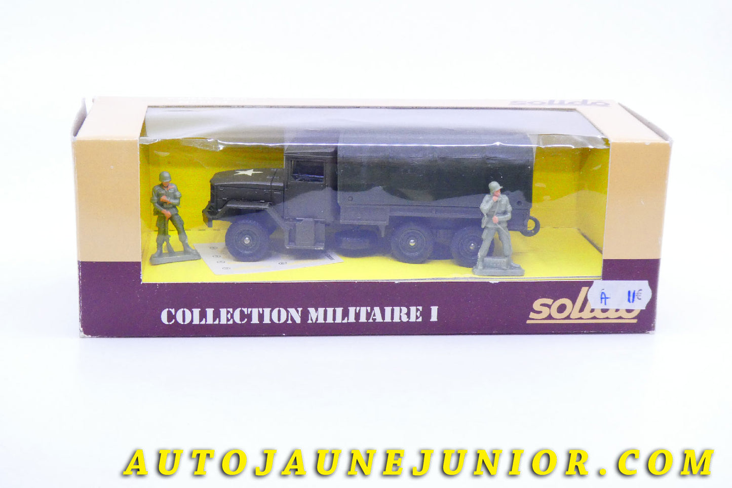 Le #3510 - Solido - GMC - 6x6 ridelles bâché militaire est en vente sur Auto Jaune Junior ! Découvrez nos collections de diecast Dinky-Toys, Corgi, Corgi-Toys, Solido, Norev… Découvrez notre magasin physique , AutoJaune Paris, ouvert en 1984 par Vincent Espinasse. 41 rue Cavendish, 75019 Paris. Tel : 01 42 40 61 23. Ouvert les mardi et vendredi de 13h à 19h. 