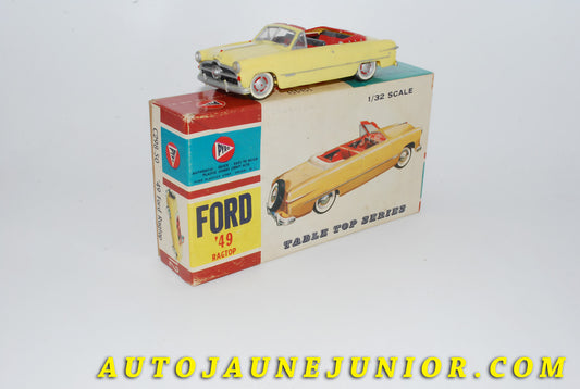 Le #3755 - Pyro - Ford - Cabriolet 1949 est en vente sur Auto Jaune Junior ! Découvrez nos collections de diecast Dinky-Toys, Corgi, Corgi-Toys, Solido, Norev… Découvrez notre magasin physique , AutoJaune Paris, ouvert en 1984 par Vincent Espinasse. 41 rue Cavendish, 75019 Paris. Tel : 01 42 40 61 23. Ouvert les mardi et vendredi de 13h à 19h. 