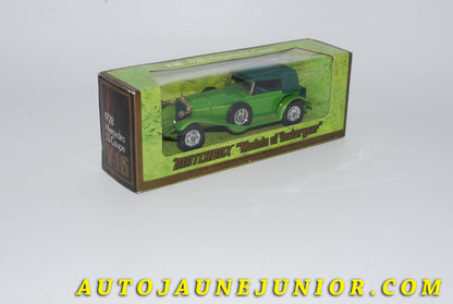 Le #3767 - Matchbox - Mercedes - SS coupé "1928" est en vente sur Auto Jaune Junior ! Découvrez nos collections de diecast Dinky-Toys, Corgi, Corgi-Toys, Solido, Norev… Découvrez notre magasin physique , AutoJaune Paris, ouvert en 1984 par Vincent Espinasse. 41 rue Cavendish, 75019 Paris. Tel : 01 42 40 61 23. Ouvert les mardi et vendredi de 13h à 19h. 