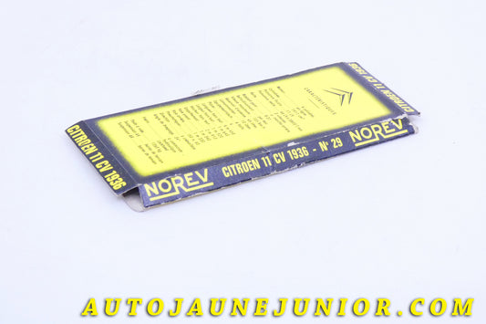 Le #3981 - Norev - Citroën - Socle original boite Mica - 11 BL 1936 est en vente sur Auto Jaune Junior ! Découvrez nos collections de diecast Dinky-Toys, Corgi, Corgi-Toys, Solido, Norev… Découvrez notre magasin physique , AutoJaune Paris, ouvert en 1984 par Vincent Espinasse. 41 rue Cavendish, 75019 Paris. Tel : 01 42 40 61 23. Ouvert les mardi et vendredi de 13h à 19h. 