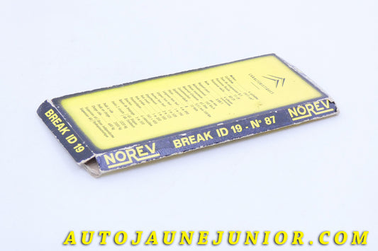 Le #3983 - Norev - Citroën - Socle Break ID 19 est en vente sur Auto Jaune Junior ! Découvrez nos collections de diecast Dinky-Toys, Corgi, Corgi-Toys, Solido, Norev… Découvrez notre magasin physique , AutoJaune Paris, ouvert en 1984 par Vincent Espinasse. 41 rue Cavendish, 75019 Paris. Tel : 01 42 40 61 23. Ouvert les mardi et vendredi de 13h à 19h. 