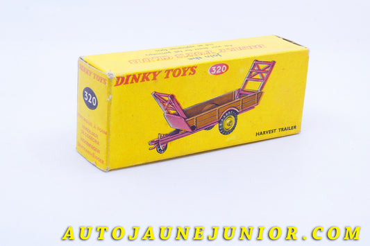 Le #3989 - Dinky Toys - Harvest  Trailer - Boite vide Ridelles à Foin est en vente sur Auto Jaune Junior ! Découvrez nos collections de diecast Dinky-Toys, Corgi, Corgi-Toys, Solido, Norev… Découvrez notre magasin physique , AutoJaune Paris, ouvert en 1984 par Vincent Espinasse. 41 rue Cavendish, 75019 Paris. Tel : 01 42 40 61 23. Ouvert les mardi et vendredi de 13h à 19h. 