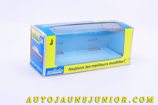 Le #3996 - Solido - Simca - Boite vide 1100 TI est en vente sur Auto Jaune Junior ! Découvrez nos collections de diecast Dinky-Toys, Corgi, Corgi-Toys, Solido, Norev… Découvrez notre magasin physique , AutoJaune Paris, ouvert en 1984 par Vincent Espinasse. 41 rue Cavendish, 75019 Paris. Tel : 01 42 40 61 23. Ouvert les mardi et vendredi de 13h à 19h. 