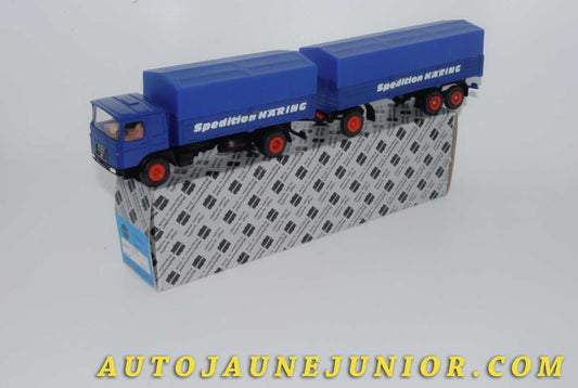 Le #4225 - Conrad - Man - Man F90 Semi-remorque bâché "Spédition Häring" est en vente sur Auto Jaune Junior ! Découvrez nos collections de diecast Dinky-Toys, Corgi, Corgi-Toys, Solido, Norev… Découvrez notre magasin physique , AutoJaune Paris, ouvert en 1984 par Vincent Espinasse. 41 rue Cavendish, 75019 Paris. Tel : 01 42 40 61 23. Ouvert les mardi et vendredi de 13h à 19h. 