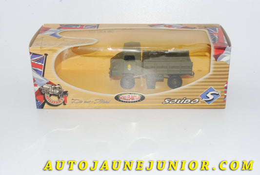 Le #4244 - Solido - Unic - Marmon Bâché militaire transport de troupes (version très tardive du Simca Unic ou SUMB) est en vente sur Auto Jaune Junior ! Découvrez nos collections de diecast Dinky-Toys, Corgi, Corgi-Toys, Solido, Norev… Découvrez notre magasin physique , AutoJaune Paris, ouvert en 1984 par Vincent Espinasse. 41 rue Cavendish, 75019 Paris. Tel : 01 42 40 61 23. Ouvert les mardi et vendredi de 13h à 19h. 