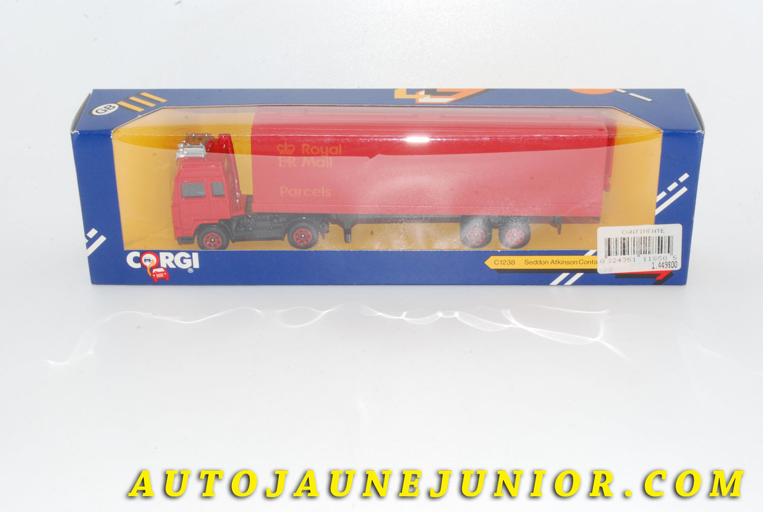 Le #4245 - Corgi Toys - ERF - Seddon Atkinson Royal Mail Parcels est en vente sur Auto Jaune Junior ! Découvrez nos collections de diecast Dinky-Toys, Corgi, Corgi-Toys, Solido, Norev… Découvrez notre magasin physique , AutoJaune Paris, ouvert en 1984 par Vincent Espinasse. 41 rue Cavendish, 75019 Paris. Tel : 01 42 40 61 23. Ouvert les mardi et vendredi de 13h à 19h. 