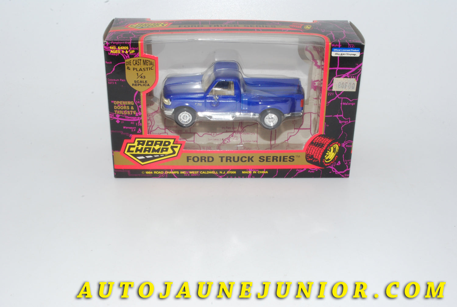 Le #4261 - Road Champ - Ford - Pick Up F-150 est en vente sur Auto Jaune Junior ! Découvrez nos collections de diecast Dinky-Toys, Corgi, Corgi-Toys, Solido, Norev… Découvrez notre magasin physique , AutoJaune Paris, ouvert en 1984 par Vincent Espinasse. 41 rue Cavendish, 75019 Paris. Tel : 01 42 40 61 23. Ouvert les mardi et vendredi de 13h à 19h. 