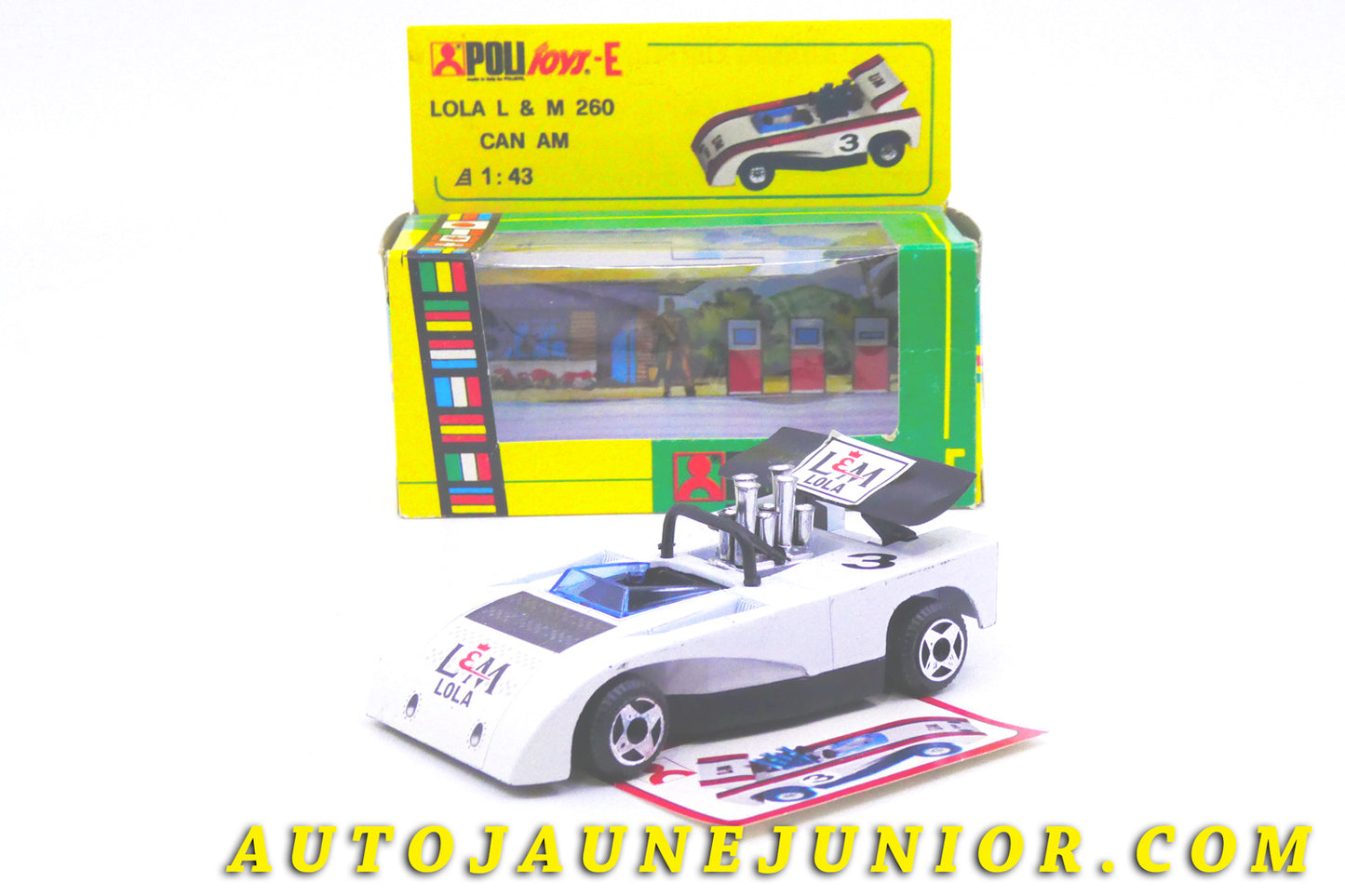 Le #4346 - Politoys - Lola - Lola T260 L&M Can-Am #3 est en vente sur Auto Jaune Junior ! Découvrez nos collections de diecast Dinky-Toys, Corgi, Corgi-Toys, Solido, Norev… Découvrez notre magasin physique , AutoJaune Paris, ouvert en 1984 par Vincent Espinasse. 41 rue Cavendish, 75019 Paris. Tel : 01 42 40 61 23. Ouvert les mardi et vendredi de 13h à 19h. 