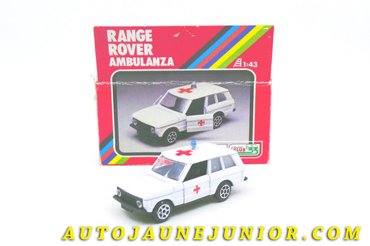 Le #4352 - Polistil - Land-Rover - Range Rover "Ambulanza" - EL 79  est en vente sur Auto Jaune Junior ! Découvrez nos collections de diecast Dinky-Toys, Corgi, Corgi-Toys, Solido, Norev… Découvrez notre magasin physique , AutoJaune Paris, ouvert en 1984 par Vincent Espinasse. 41 rue Cavendish, 75019 Paris. Tel : 01 42 40 61 23. Ouvert les mardi et vendredi de 13h à 19h. 