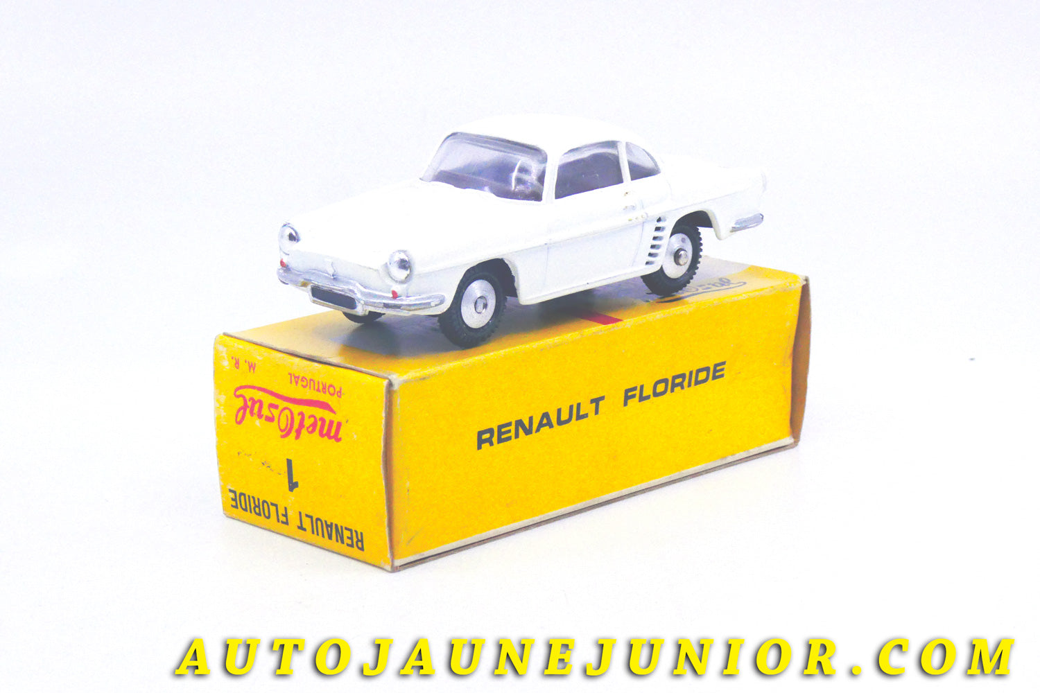 Le #4361 - Metosul - Renault -  Floride Coupé est en vente sur Auto Jaune Junior ! Découvrez nos collections de diecast Dinky-Toys, Corgi, Corgi-Toys, Solido, Norev… Découvrez notre magasin physique , AutoJaune Paris, ouvert en 1984 par Vincent Espinasse. 41 rue Cavendish, 75019 Paris. Tel : 01 42 40 61 23. Ouvert les mardi et vendredi de 13h à 19h. 