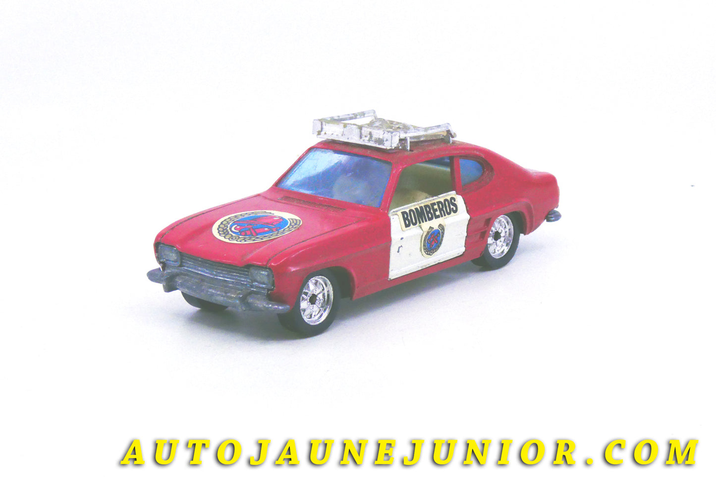 Le #4377 - Guisval - Ford - Capri Bomberos (premier type) est en vente sur Auto Jaune Junior ! Découvrez nos collections de diecast Dinky-Toys, Corgi, Corgi-Toys, Solido, Norev… Découvrez notre magasin physique , AutoJaune Paris, ouvert en 1984 par Vincent Espinasse. 41 rue Cavendish, 75019 Paris. Tel : 01 42 40 61 23. Ouvert les mardi et vendredi de 13h à 19h. 