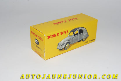 Le #4400 - Dinky Toys - Citroën - Boite vide repro 2 CV est en vente sur Auto Jaune Junior ! Découvrez nos collections de diecast Dinky-Toys, Corgi, Corgi-Toys, Solido, Norev… Découvrez notre magasin physique , AutoJaune Paris, ouvert en 1984 par Vincent Espinasse. 41 rue Cavendish, 75019 Paris. Tel : 01 42 40 61 23. Ouvert les mardi et vendredi de 13h à 19h. 