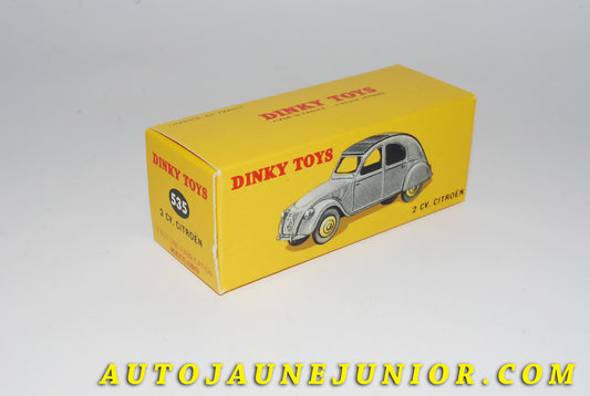 Le #4400 - Dinky Toys - Citroën - Boite vide repro 2 CV est en vente sur Auto Jaune Junior ! Découvrez nos collections de diecast Dinky-Toys, Corgi, Corgi-Toys, Solido, Norev… Découvrez notre magasin physique , AutoJaune Paris, ouvert en 1984 par Vincent Espinasse. 41 rue Cavendish, 75019 Paris. Tel : 01 42 40 61 23. Ouvert les mardi et vendredi de 13h à 19h. 