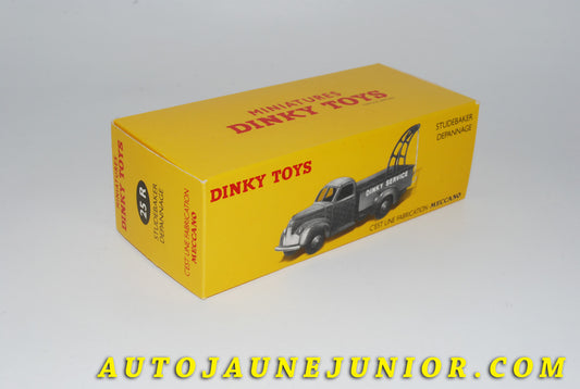 Le #4403 - Dinky Toys - Studebaker - Boite vide (REPRO) Dépanneuse Dinky Service est en vente sur Auto Jaune Junior ! Découvrez nos collections de diecast Dinky-Toys, Corgi, Corgi-Toys, Solido, Norev… Découvrez notre magasin physique , AutoJaune Paris, ouvert en 1984 par Vincent Espinasse. 41 rue Cavendish, 75019 Paris. Tel : 01 42 40 61 23. Ouvert les mardi et vendredi de 13h à 19h. 