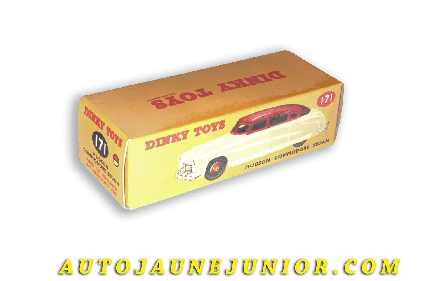 Le Dinky Toys Hudson Boite vide Repro Commodore Sedan est en vente sur Auto Jaune Junior ! Découvrez nos collections de diecast Dinky-Toys, Corgi, Corgi-Toys, Solido, Norev… AutoJaune Junior ; Retrouvez AutoJauneJunior au magasin AutoJaune Paris, ouvert en 1984 par Vincent Espinasse. 