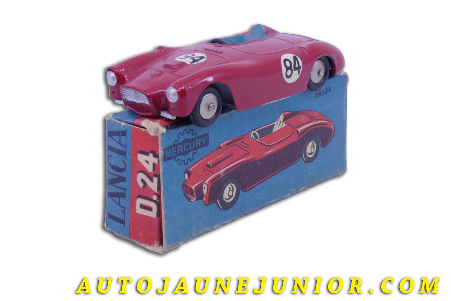 Le Mercury Lancia D24 est en vente sur Auto Jaune Junior ! Découvrez nos collections de diecast Dinky-Toys, Corgi, Corgi-Toys, Solido, Norev… AutoJaune Junior ; Retrouvez AutoJauneJunior au magasin AutoJaune Paris, ouvert en 1984 par Vincent Espinasse. 