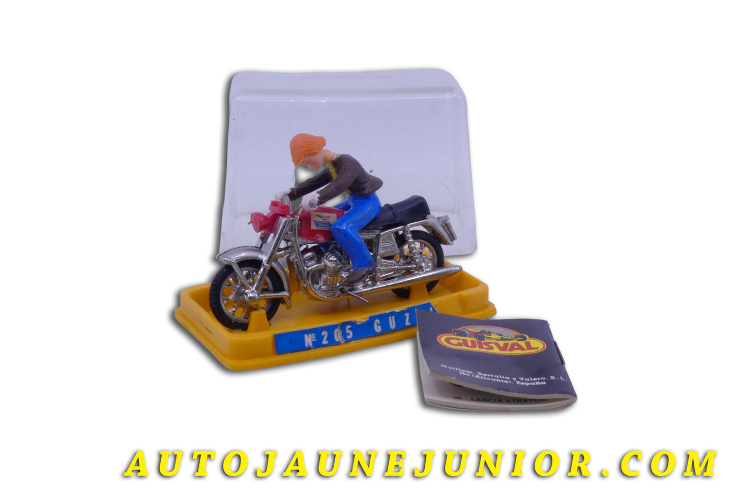 Le #5256 - Guisval - Guzzi - Moto  est en vente sur Auto Jaune Junior ! Découvrez nos collections de diecast Dinky-Toys, Corgi, Corgi-Toys, Solido, Norev… Découvrez notre magasin physique , AutoJaune Paris, ouvert en 1984 par Vincent Espinasse. 41 rue Cavendish, 75019 Paris. Tel : 01 42 40 61 23. Ouvert les mardi et vendredi de 13h à 19h. 