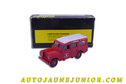 Le #5268 - Solido - Land-Rover - 109 chassis long pompier est en vente sur Auto Jaune Junior ! Découvrez nos collections de diecast Dinky-Toys, Corgi, Corgi-Toys, Solido, Norev… Découvrez notre magasin physique , AutoJaune Paris, ouvert en 1984 par Vincent Espinasse. 41 rue Cavendish, 75019 Paris. Tel : 01 42 40 61 23. Ouvert les mardi et vendredi de 13h à 19h. 