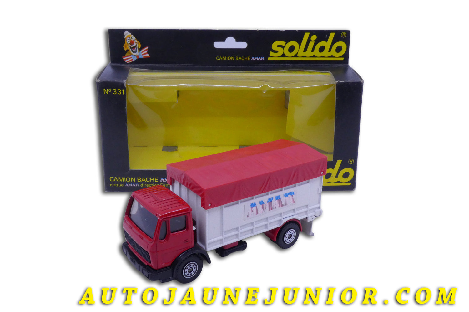 Le Solido Mercedes Tracteur 1217 K 32 avec remorque bâché Cirque 'Amar" est en vente sur Auto Jaune Junior ! Découvrez nos collections de diecast Dinky-Toys, Corgi, Corgi-Toys, Solido, Norev… AutoJaune Junior ; Retrouvez AutoJauneJunior au magasin AutoJaune Paris, ouvert en 1984 par Vincent Espinasse. 