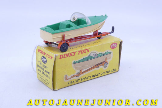 Le Dinky Toys Healey remorque avec hors bord est en vente sur Auto Jaune Junior ! Découvrez nos collections de diecast Minialuxe, CIJ, C-I-J, JRD, J-R-D,  Matchbox, Majorette… AutoJaune Junior ; AutoJauneJunior.com : LE site de partage pour les passionés de miniatures et collectionneurs de jouets anciens ! 