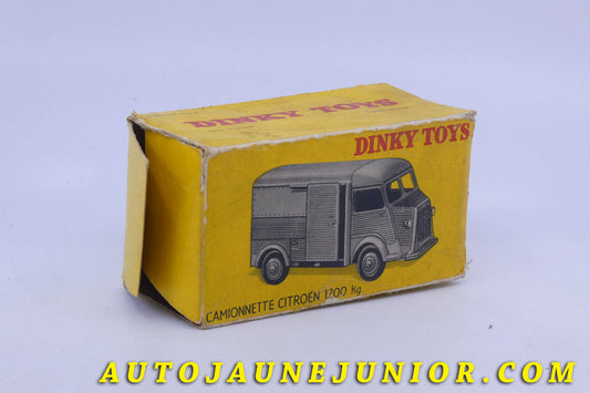 Le Dinky Toys Citroën Camionnette 1200Kg est en vente sur Auto Jaune Junior ! Découvrez nos collections de diecast Minialuxe, CIJ, C-I-J, JRD, J-R-D,  Matchbox, Majorette… AutoJaune Junior ; AutoJauneJunior.com : LE site de partage pour les passionés de miniatures et collectionneurs de jouets anciens ! 