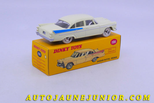 Le Atlas Dodge Royal Sedan est en vente sur Auto Jaune Junior ! Découvrez nos collections de diecast Minialuxe, CIJ, C-I-J, JRD, J-R-D,  Matchbox, Majorette… AutoJaune Junior ; AutoJauneJunior.com : LE site de partage pour les passionés de miniatures et collectionneurs de jouets anciens ! 