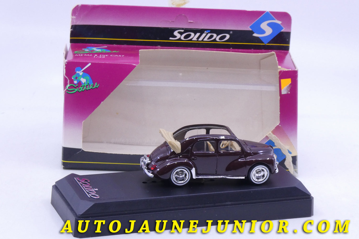 Le Solido Renault 4 Cv Découvrable est en vente sur Auto Jaune Junior ! Découvrez nos collections de diecast Minialuxe, CIJ, C-I-J, JRD, J-R-D,  Matchbox, Majorette… AutoJaune Junior ; AutoJauneJunior.com : LE site de partage pour les passionés de miniatures et collectionneurs de jouets anciens ! 